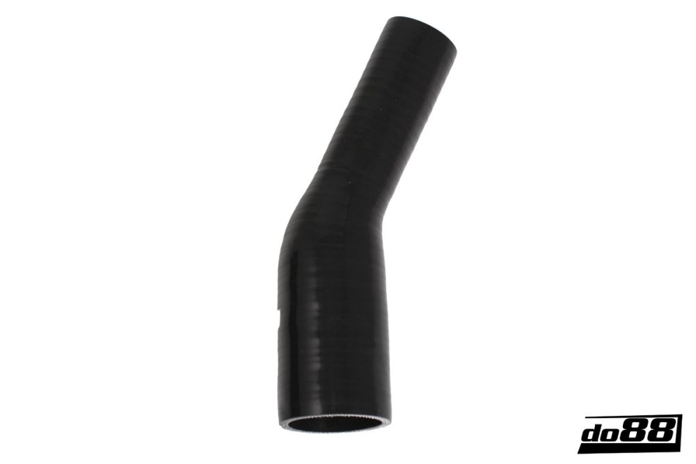 Silicone Hose Black 25 degree 0,5 - 0,625\'\' (13-16mm) in the group Silicone hose / hoses / Silicone hose Black / Reducing elbow / 25 degree at do88 AB (SBR25G13-16)