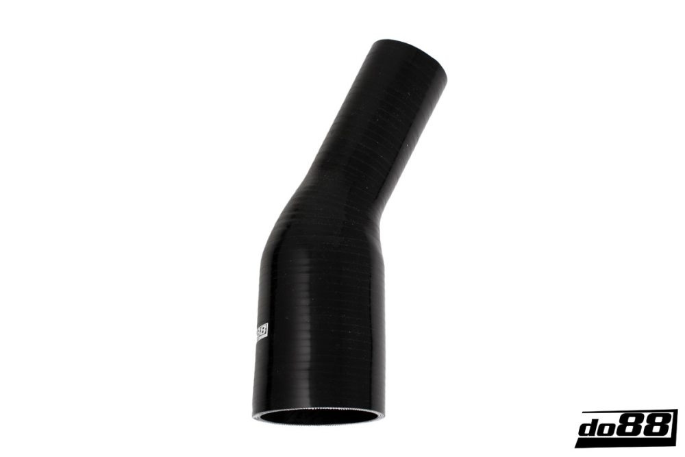 Silicone Hose Black 25 degree 2,375 - 2,5\'\' (60 - 63mm) in the group Silicone hose / hoses / Silicone hose Black / Reducing elbow / 25 degree at do88 AB (SBR25G60-63)