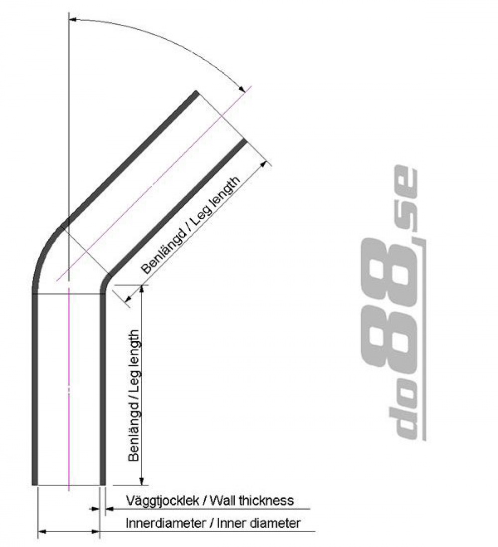 Silikonslang Svart 25 grader 3 - 4´´ (76 - 102mm) Silikonslang Svart 25 grader 3 - 4´´ (76 - 102mm)