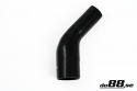 Silikonslang Svart 45 grader 2,5 - 3,25´´ (63-83mm) Silikonslang Svart 45 grader 2,5 - 3,25´´ (63-83mm)