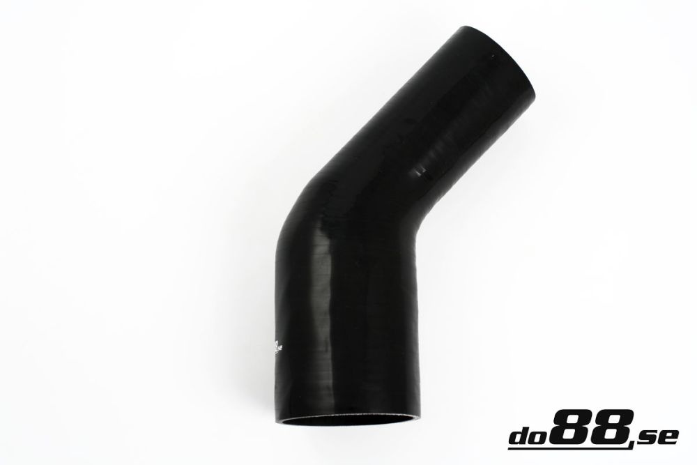 Silicone Hose Black 45 degree 3 - 4\'\' (76 - 102mm) in the group Silicone hose / hoses / Silicone hose Black / Reducing elbow / 45 degree at do88 AB (SBR45G76-102)