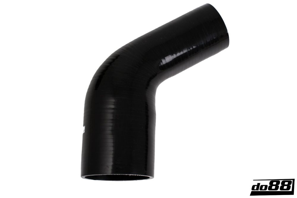 Silicone Hose Black 60 degree 2,5 - 3,25\'\' (63-83mm) in the group Silicone hose / hoses / Silicone hose Black / Reducing elbow / 60 degree at do88 AB (SBR60G63-83)