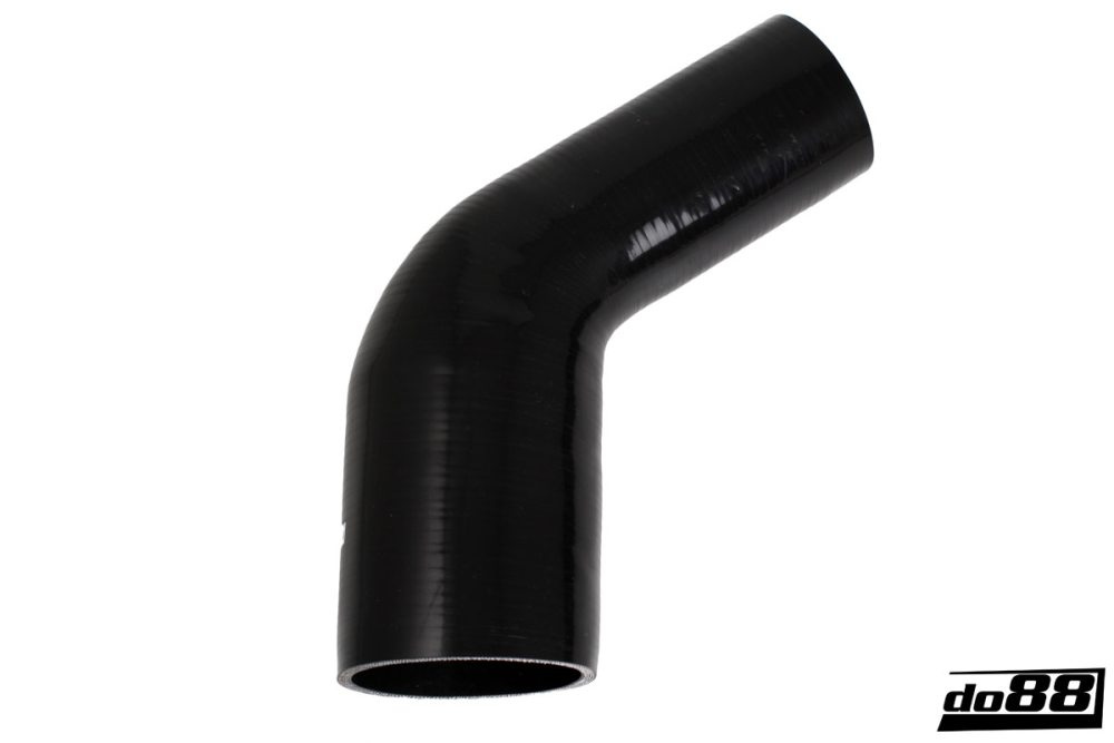 Silicone Hose Black 60 degree 3 - 4\'\' (76 - 102mm) in the group Silicone hose / hoses / Silicone hose Black / Reducing elbow / 60 degree at do88 AB (SBR60G76-102)