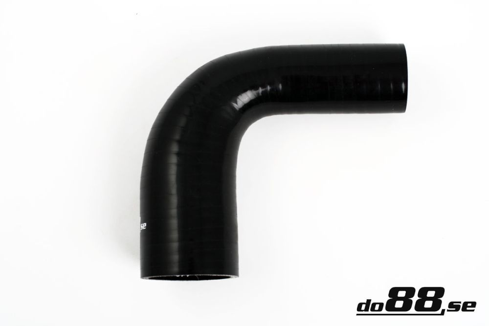Silicone Hose Black 90 degree 1,5 - 2\'\' (38 - 51mm) in the group Silicone hose / hoses / Silicone hose Black / Reducing elbow / 90 degree at do88 AB (SBR90G38-51)