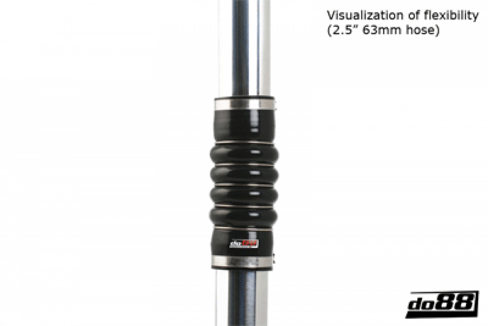 Silikonslang Svart Flexkoppling 4-Steg 2,5´´ (63mm)