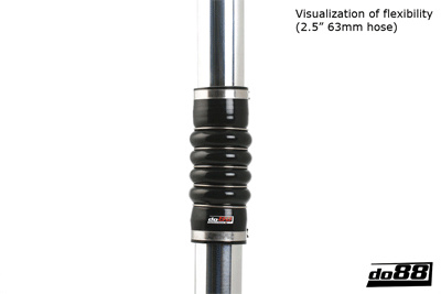 Silikonslang Svart Flexkoppling 4-Steg 3,5´´ (89mm)