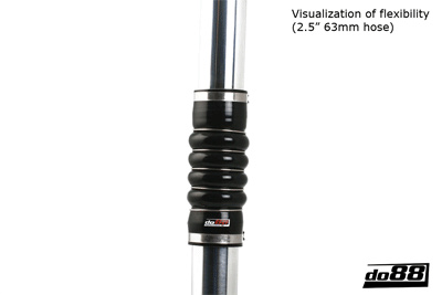 Silikonslang Svart Flexkoppling 4-Steg 3,5´´ (89mm)