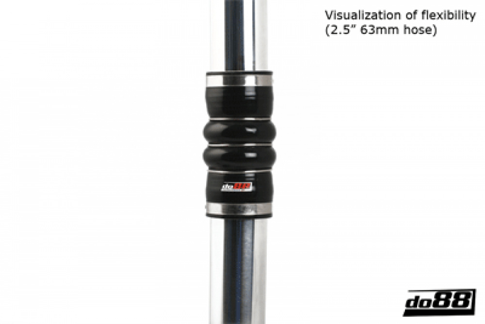 Silikonslang Svart Flexkoppling 2-Steg 2´´ (51mm)