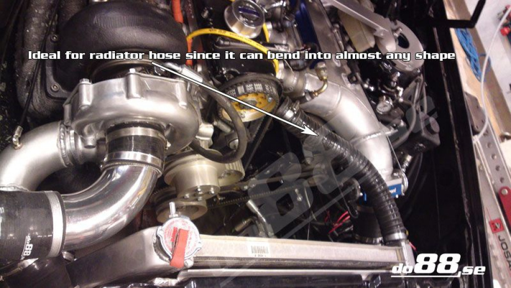 Silikonslang Svart Flexibel 2,25´´ (57mm) Silikonslang Svart Flexibel 2,25´´ (57mm)