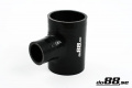 Silicone Hose Black T 2,375'' + 1''  (60mm+25mm)