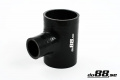 Silikonslang Svart T 2,5´´ + 1,5´´ (63+38mm) Silikonslang Svart T 2,5´´ + 1,5´´ (63+38mm)