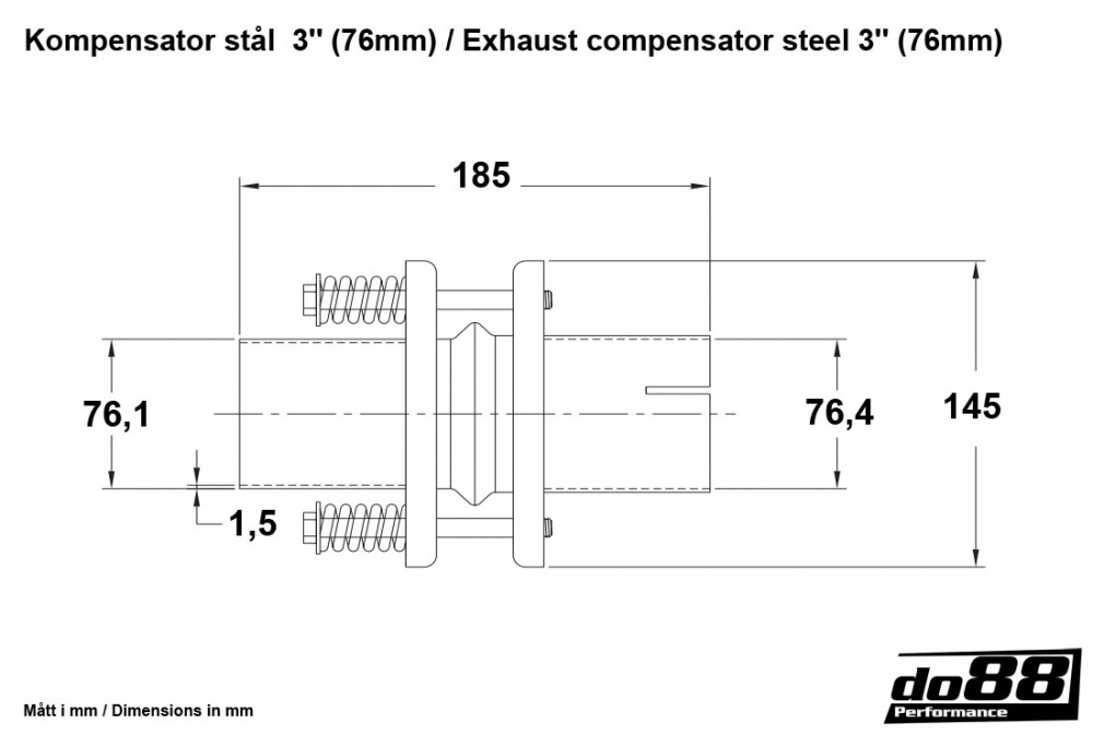 Kompensator stål 3´´ (76mm)