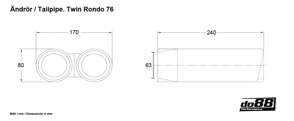 Ändrör Twin Rondo 76