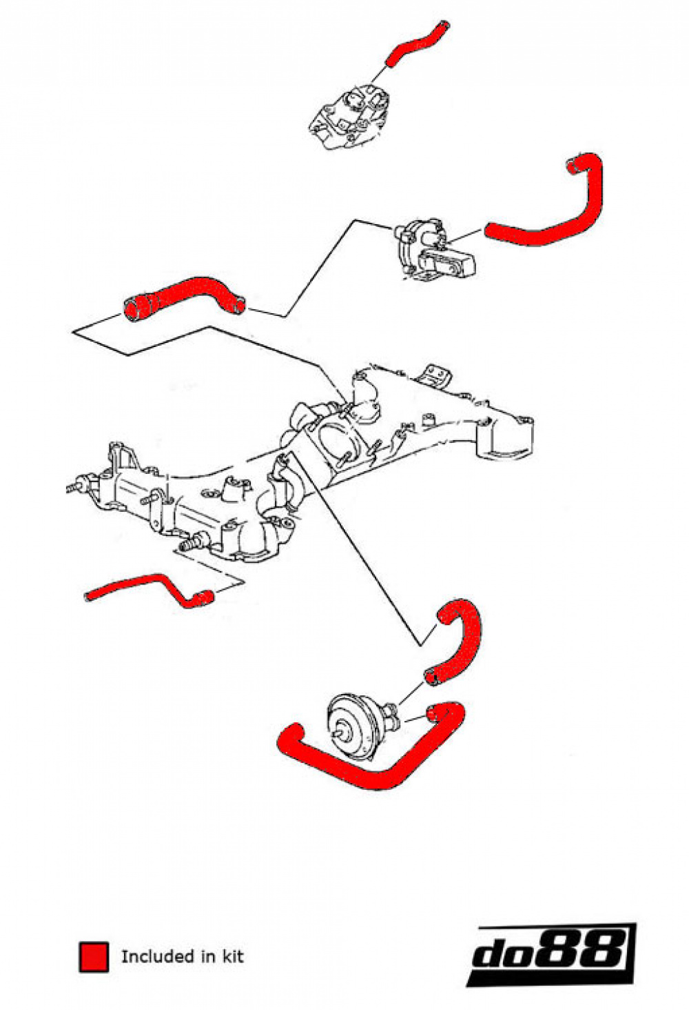 Porsche 964 Turbo K Jetronic slangar